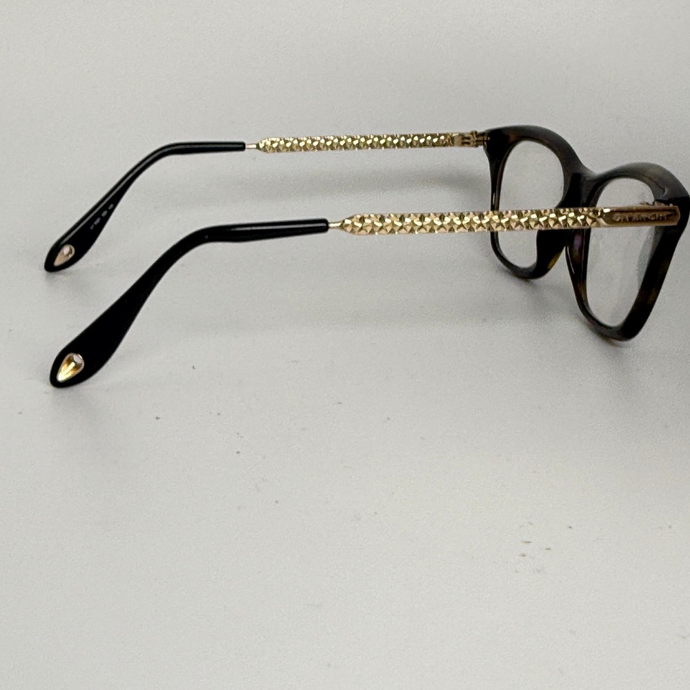 Givenchy GV 0081 086 145 Tortoise Shell Cat Eye Eyeglass Frames Gold Star Temple - Picture 4 of 8